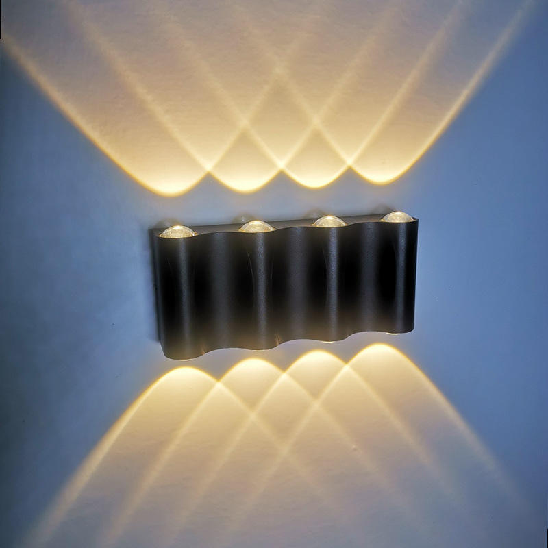 LED-Wandleuchte, Aluminium, für den Außenbereich, IP65, wasserdicht, nach oben und unten, Wandleuchte, für Zuhause, Treppe, Schlafzimmer, Nachttisch, Korridor, 4/6/8 W, 2 Jahre Garantie