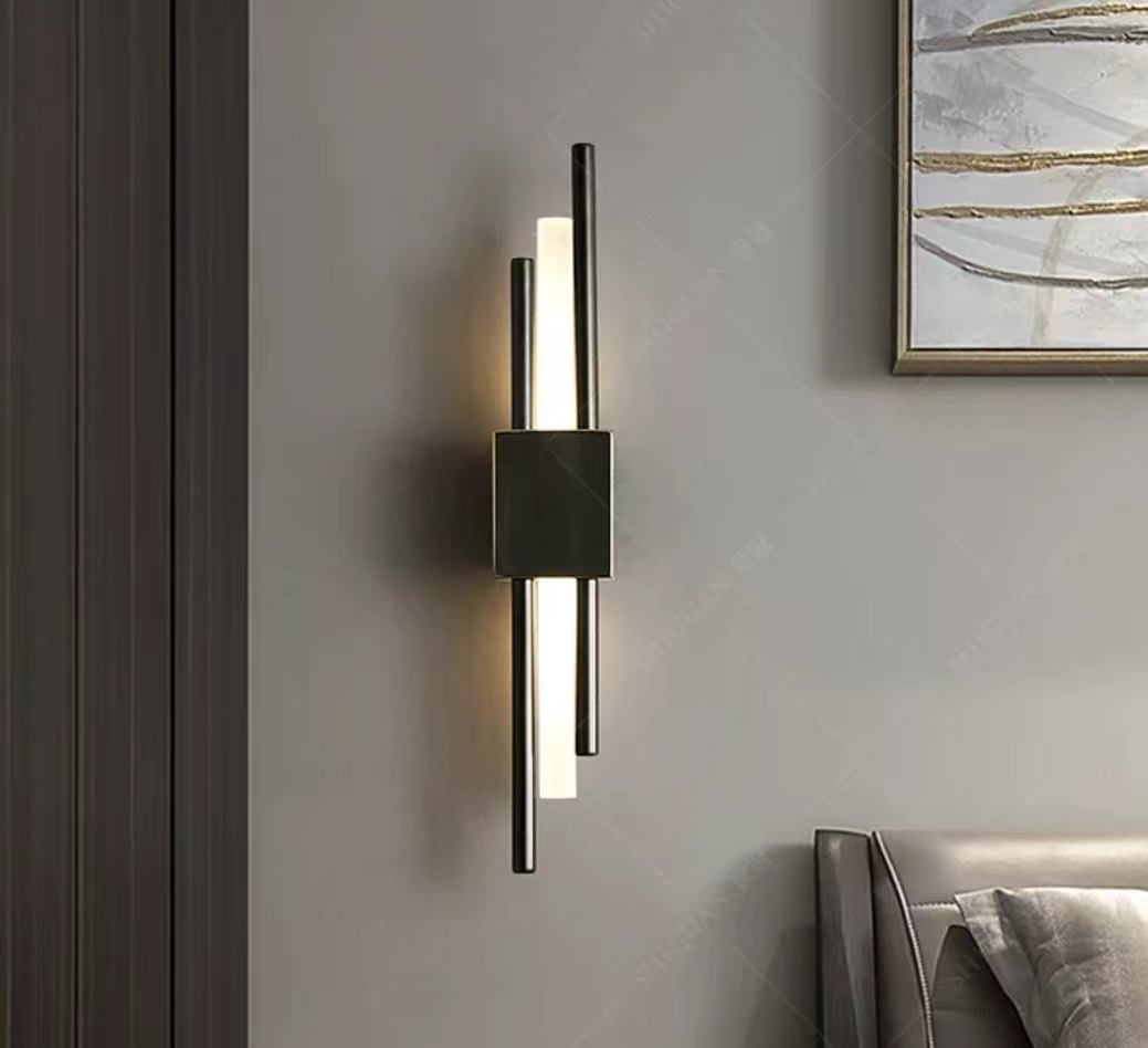 6W lange Streifen Wandleuchte Wohnzimmer Hintergrund Wand Studie Schlafzimmer Nachttischlampe einfache moderne nordische Licht Luxus kreative Gitter