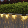 Warmweiß + RGB-LED-Solarlampe, Weg, Treppe, Gartenleuchten im Freien, Solarenergie, Balkon-Licht, Dekoration für Terrasse, Treppen, Zaun