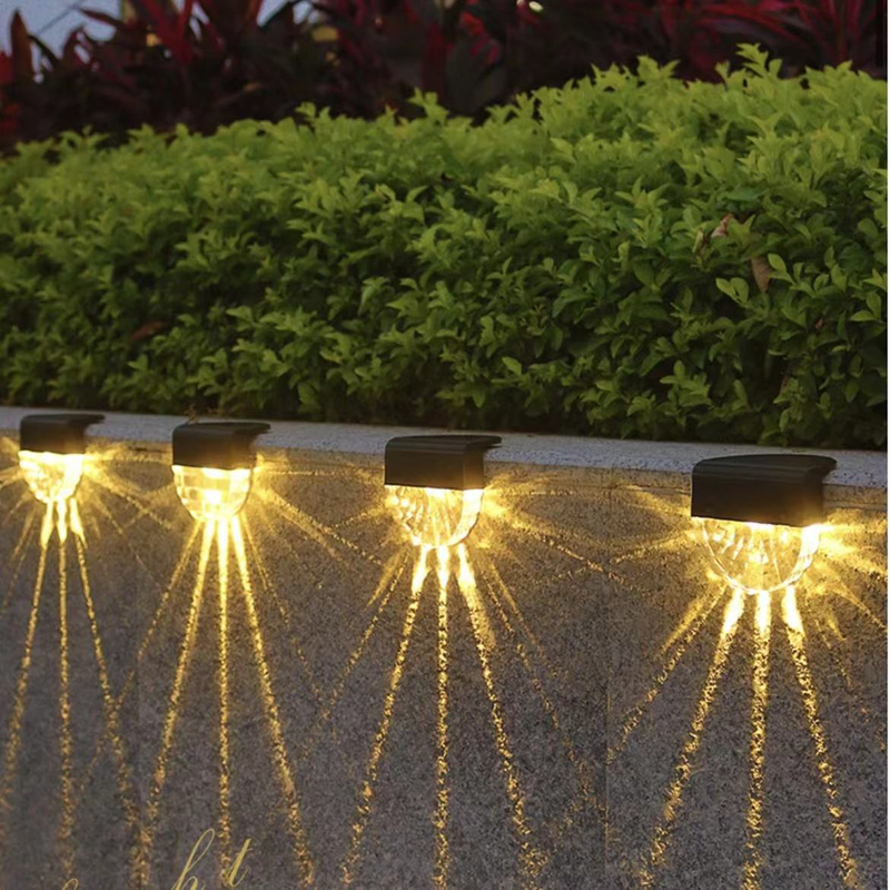 Warmweiß + RGB-LED-Solarlampe, Weg, Treppe, Gartenleuchten im Freien, Solarenergie, Balkon-Licht, Dekoration für Terrasse, Treppen, Zaun