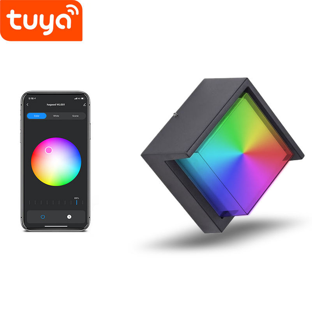 Transparente Schale 9W APP-Beleuchtung Acryl wasserdichte IP65-LED-Wandleuchte für Gartendekoration mit Wohnzimmerbeleuchtung zum Fabrikpreis