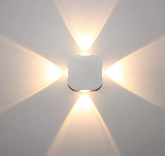 Wasserdichte IP65 4W LED-Wandleuchte für den Außenbereich, Aluminium-Wandleuchte, Garten-LED-Wandleuchte