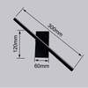 6W moderne LED-Wandlampen 330 drehbare Nachttischlampen 12W AC96V-260V Wandleuchte schwarze Lampe Gang Innendekoration Beleuchtung