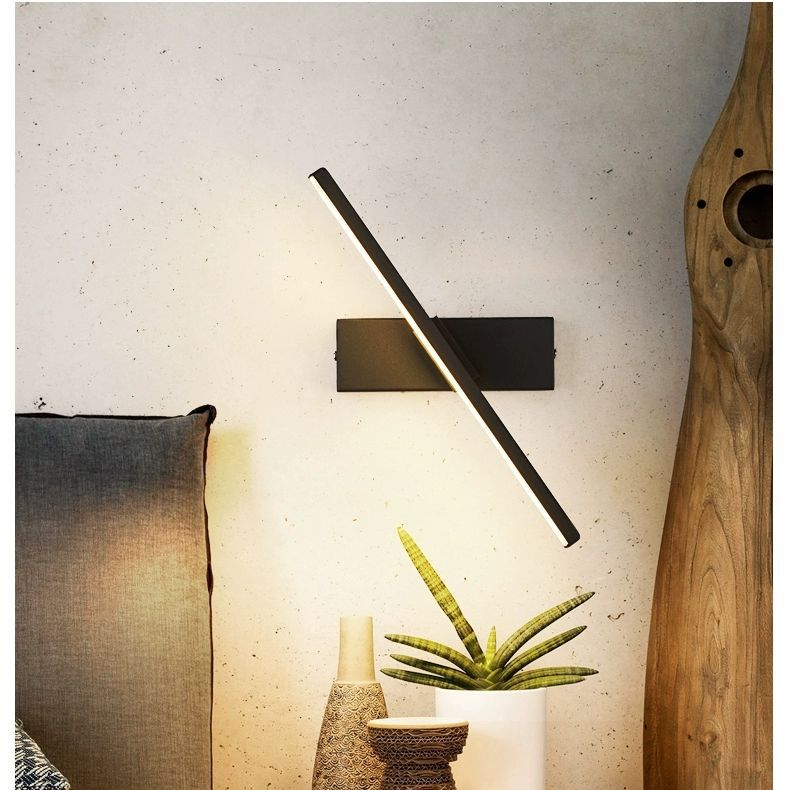6W moderne LED-Wandlampen 330 drehbare Nachttischlampen 12W AC96V-260V Wandleuchte schwarze Lampe Gang Innendekoration Beleuchtung