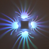 Ausgefallene 3-W-Aluminium-RGB-Wandleuchte für Kunstgalerie-Dekoration, vordere Balkonlampe, Veranda-Licht