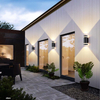 GU10 Außenwandleuchte LED-Lichtsteuerung Induktion Gartenwandleuchten Doppelkopf nach oben und unten Beleuchtung Innenhof Balkon Wandleuchte