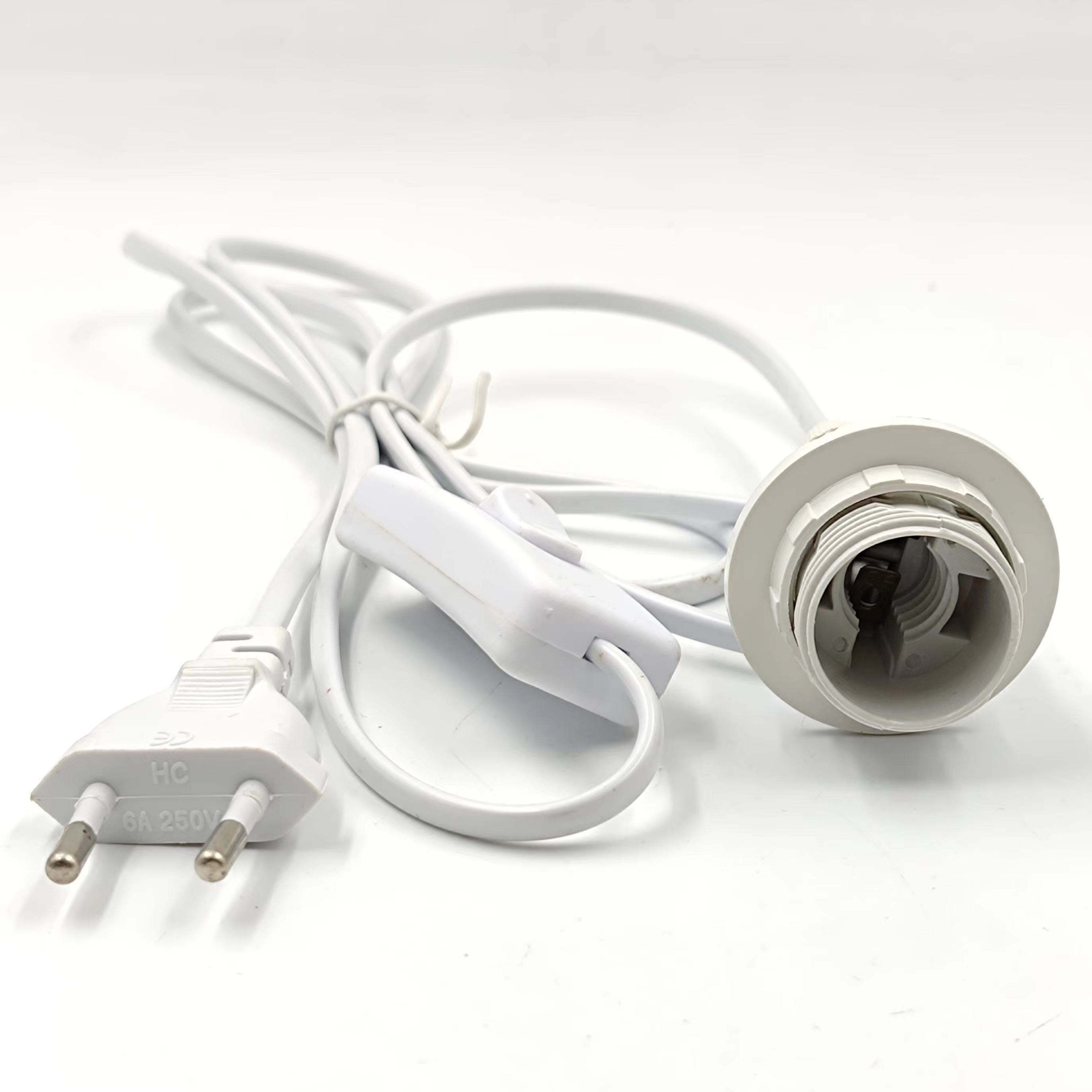 Lampenfassung Kabel E14 US-Stecker Glühbirnenfassung Pendelleuchte 303 Schalter Maßgeschneiderter ABS-PVC-Kupfer-Schalter-Stil Himalaya-Salzlampe