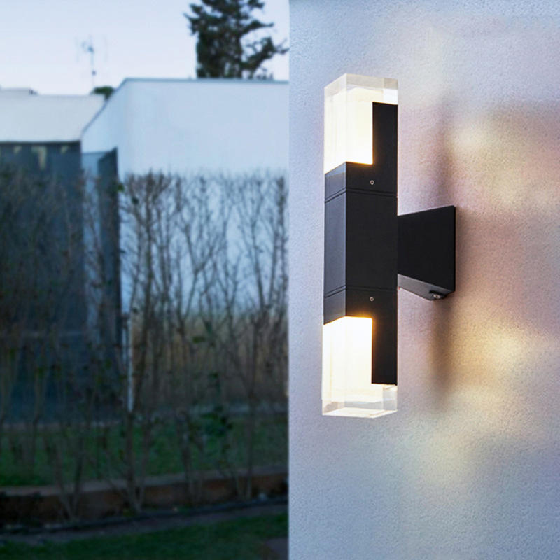 Led Wand Lampe Aluminium Outdoor IP65 Wasserdicht Up Down Wand Licht Für Home Treppen Schlafzimmer Nacht Korridor Beleuchtung Einstellbar