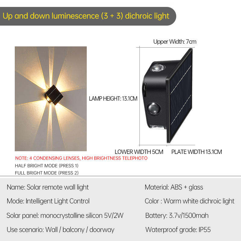 Lampe Solar Outdoor Solarlampen Solar Straßenlaterne IP65 Solar Power Wasserdichte Outdoor Garten Wandmontierte Solarleuchten