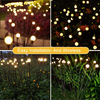 Firefly-Solarlampe, Gras-Solarlampe, LED-Solarlicht, dekorative Landschaftsbeleuchtung für den Außenbereich, mehrfarbig wechselnde, solarbetriebene LED-Blumenlichter für den Hof