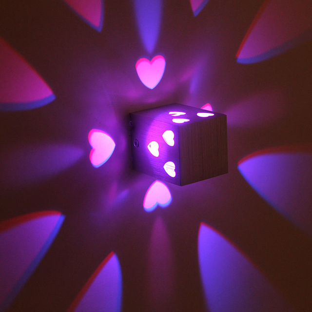 Herzförmige LED-Wandleuchte, Fernbedienung, Wandleuchte, Schlafzimmer-Wandleuchten, Wohnzimmer, Friseurladen, hohe Qualität, günstiger Preis, hohe Qualität
