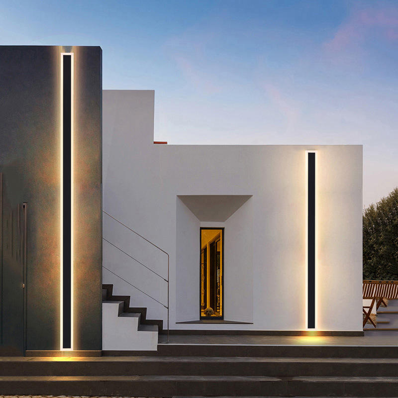 LED Aluminium Modern Garden Rechteckige wasserdichte Wandleuchte