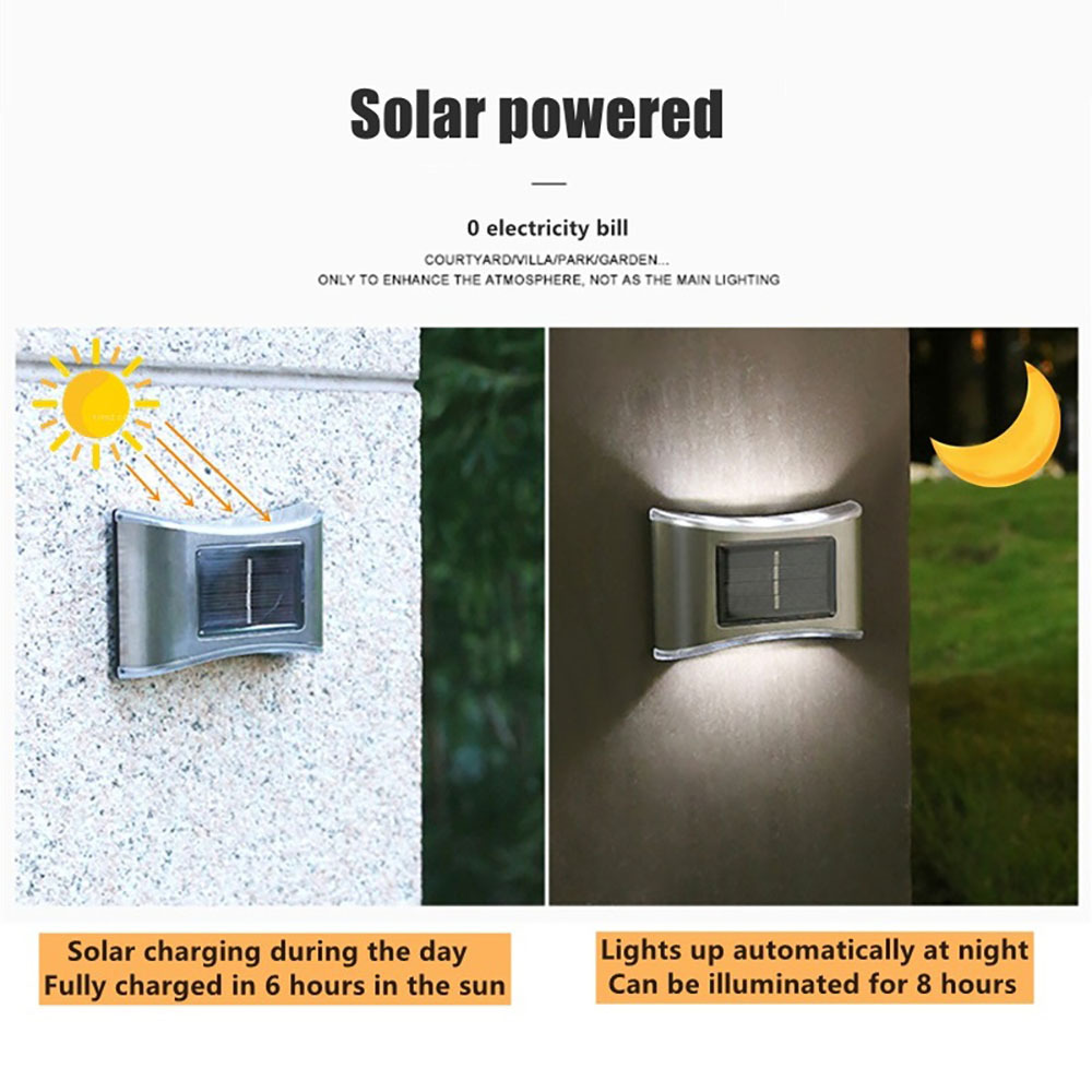 6LED Solar Lampe IP65 Wasserdichte Outdoor Lampe Hof Wand Lampe für Garten Villa Dekoration LED Garten Wand Licht
