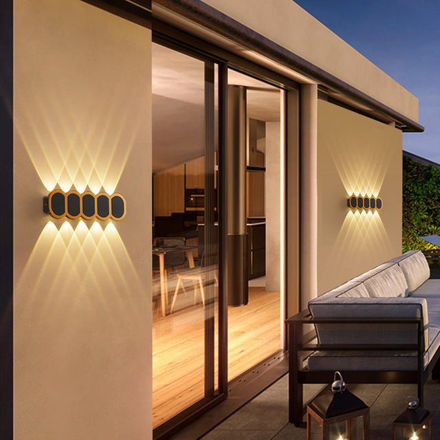 6W 12W LED Wandleuchte Outdoor Wasserdicht IP65 Veranda Garten Wandleuchte Innen Schlafzimmer Nachttisch Dekoration Beleuchtung Lampen Aluminium