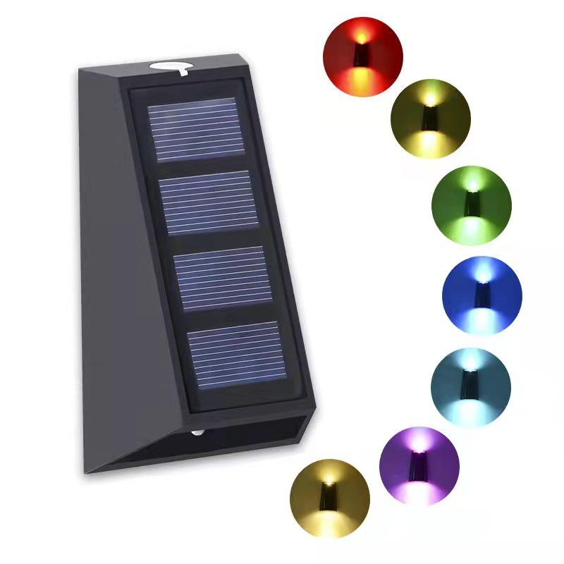 Solar-Wandleuchte für den Außenbereich, wasserdicht, nach oben und unten beleuchtet, dekorative Garten- und Heim-Wandleuchte