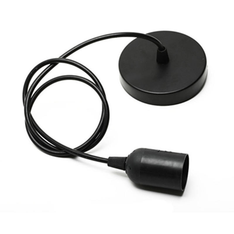 Lampenfassung, Kabel, E27-Sockel, Lampenfassung, Pendelleuchte, Stoff, Metall, kundenspezifisch, PVC-Schalter-Stil, Kabelstecker, Kunststoff, Dimmer, Schraube ZHE