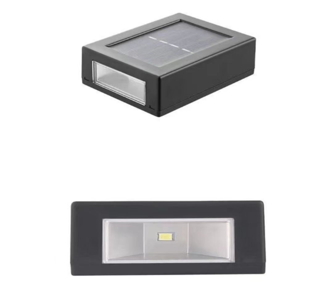 Solar-Wandleuchte, intelligente Lampe für den Außenbereich, wasserdicht für Garde auf und ab, Treppen-Wandleuchte, Solar-Wandleuchte, Nachtlicht, Solar-Wandfluter