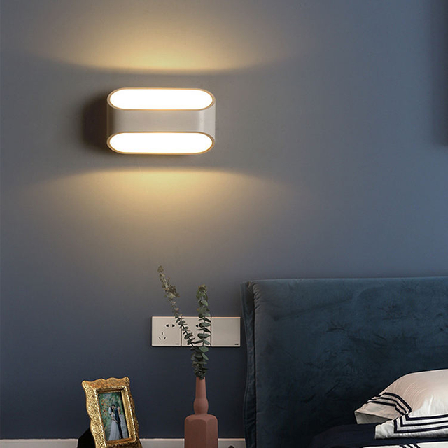 Neue weiße Aluminium 5W RGB Wandleuchte Up And Down Indoor Wandlamp Diy Farbe mit Controller Innenwandleuchte RGB Wandleuchte