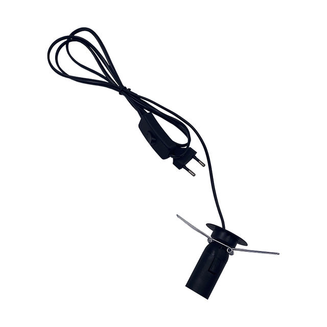 E14-Sockelfassung, europäischer Hängelampenhalter mit Ein-Aus-Schalter, EU-Stecker, Vintage-Kabelverlängerung, E14-Glühbirnensockel