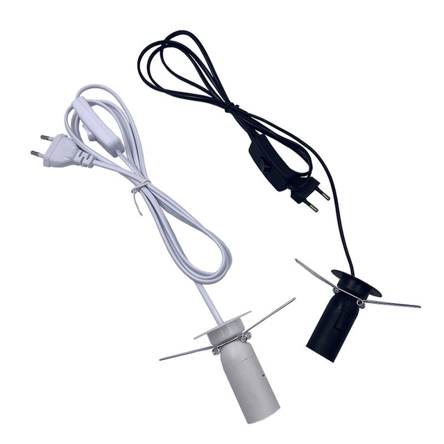E14-Sockelfassung, europäischer Hängelampenhalter mit Ein-Aus-Schalter, EU-Stecker, Vintage-Kabelverlängerung, E14-Glühbirnensockel
