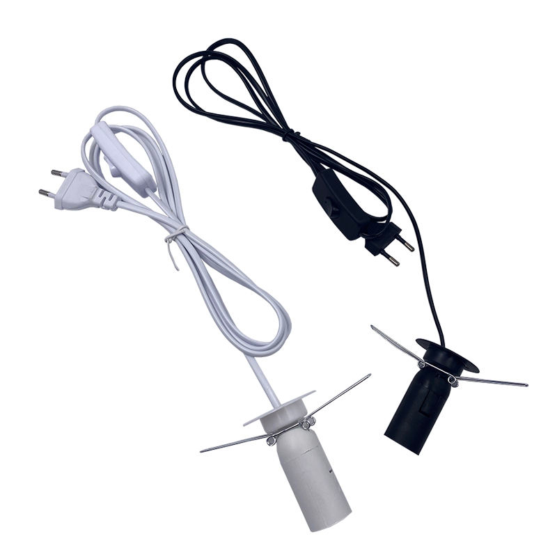 E14-Sockelfassung, europäischer Hängelampenhalter mit Ein-Aus-Schalter, EU-Stecker, Vintage-Kabelverlängerung, E14-Glühbirnensockel