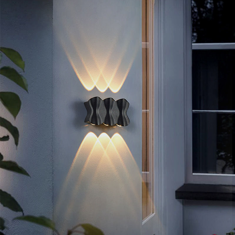 Moderne wasserdichte 12-W-LED-Wandleuchte für den Außenbereich, IP65, Aluminium, nach oben und unten gerichtete Wandleuchte, Garten-Veranda-Wandleuchte, Dekorationslicht, 110 V, 220 V