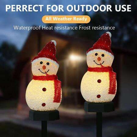 Weihnachten Solar Led-leuchten Schneemann Garten Dekoration Wasserdichte Licht Outdoor Post Lampe Rasen Landschaft Led Solar Beleuchtung 2023