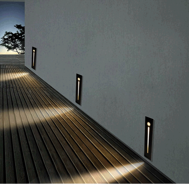 Einbau-LED-Anker-Außenstufenleiter-Stufenlicht, lange Streifenwand, Aluminium-Nachtlicht, Eck-Innenstufenleuchten, Innentreppe