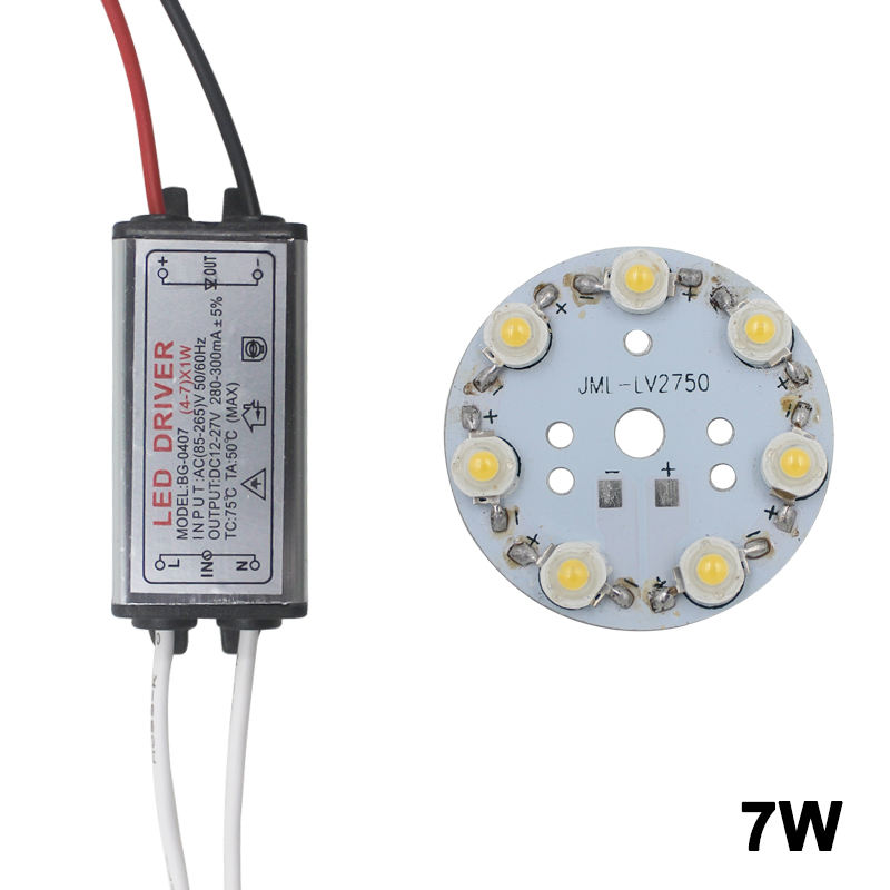 3 W Hochleistungs-Glühbirnenlampe mit LED-Treiberadapter, Treiber-Beleuchtungstransformator 280–300 mA