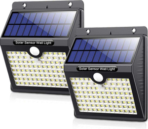 Solar-Außenlampe mit Bewegungsmelder – 97 LEDs – weißes Licht – Solar-Gartenbeleuchtung – IP65 wasserdicht – für Garten-/Wandlampe