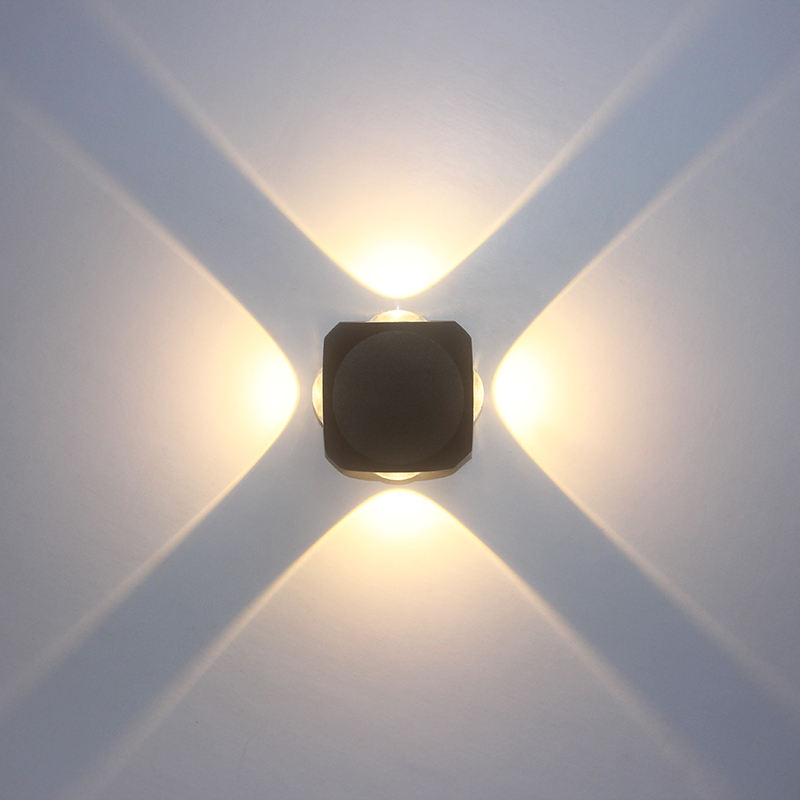 Moderne wasserdichte 4W LED-Wandleuchte IP65 Außenleuchten Gartenleuchte Indoor Home Nachttischlampe Beleuchtung