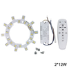 2x24W LED Deckenbeleuchtung 2,4G WIFI Handyverbindung Steuerung Fernbedienung für Wohnzimmer Küche Deckenleuchte