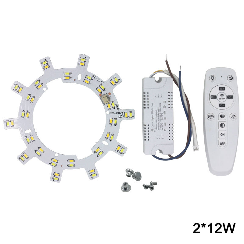 2x24W LED Deckenbeleuchtung 2,4G WIFI Handyverbindung Steuerung Fernbedienung für Wohnzimmer Küche Deckenleuchte
