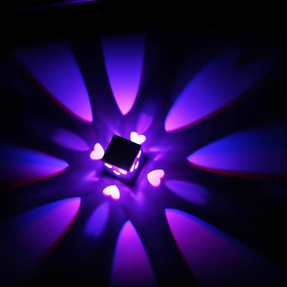 LED Love Heart 3W RGB Fernbedienung Innenwandleuchte für Zuhause Schlafzimmer Treppe Foyer Dekoration Izakaya Decorateur Beauty Room