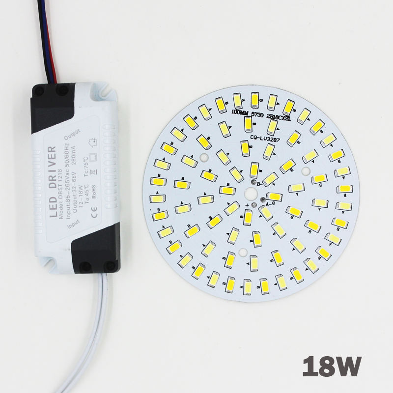 3W 5W 7W 9W 12W 18W SMD5730 Warm/Kaltweiß Kombiniertes Farbpanel + segmentierte Steuerung LED-Treiber-Netzteil für Downlight