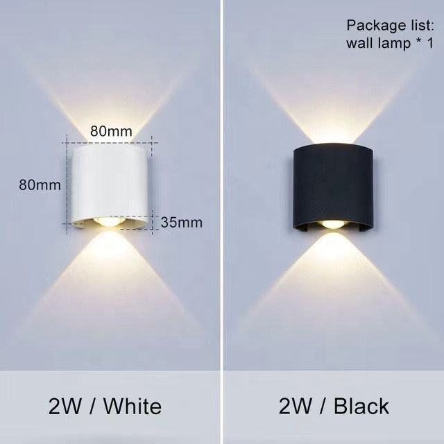 Außen verstellbar nach oben und unten, Korridor, Würfel, Zylinder, Garten, Hotel, wasserdicht, Cob-LED-Wandlampen, 220 V, Beleuchtung nach oben und unten