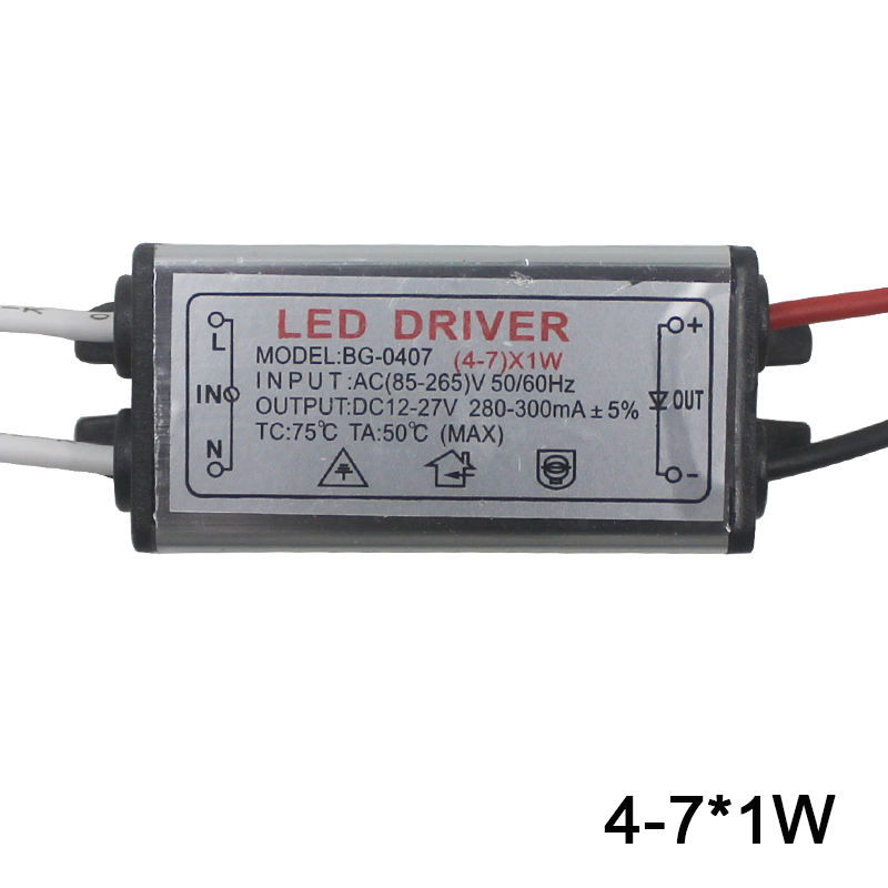 1-12W IP65 Wasserdichter LED-Lichttreiber AC85-265V DC3-43V LED-Transformator-Netzteiladapter für LED-Lampen/Chips im Freien