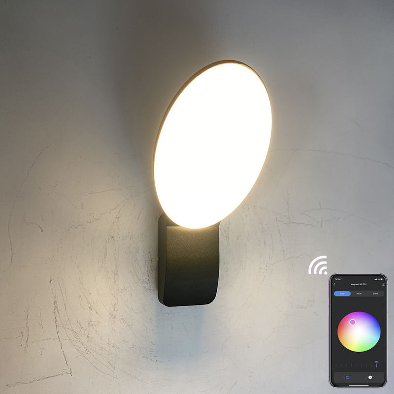 9W Smart Wandleuchte Intelligente Lampen LED-Licht App-Steuerung LED-Licht App-Steuerung App-gesteuerte Beleuchtung Tuya App Außenwandleuchte Handy-Fernbedienung Wandleuchte