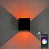 APP Controll Smart IP65 LED 9W Wasserdichte Wandleuchte Up And Down Wandmontierte RGB Nachttischleuchte 16 Farbwechsel Cube Wasserdichte Wandleuchte