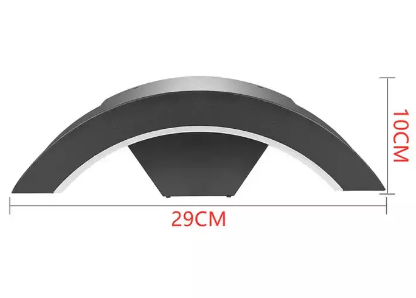 LED-Außenwandleuchte, fächerförmige Hofleuchte, 18 W, wasserdichte Wandleuchte, LED-Beleuchtung, Aluminium-Wandleuchte, Außenleuchten
