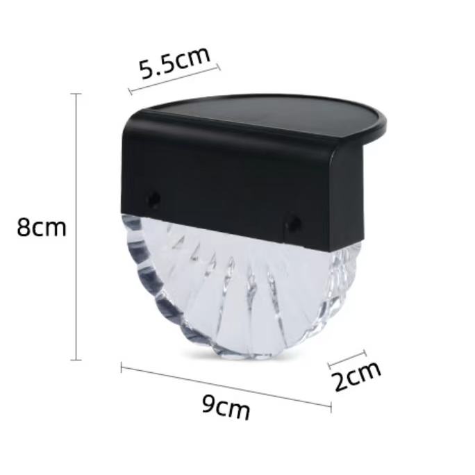 Warmes Licht + RGB-Farbe, LED-Solarlampe, Weg, Treppe, Solarstrom, Balkonleuchte, Außengartenbeleuchtung, Solarlicht, Solarlampe