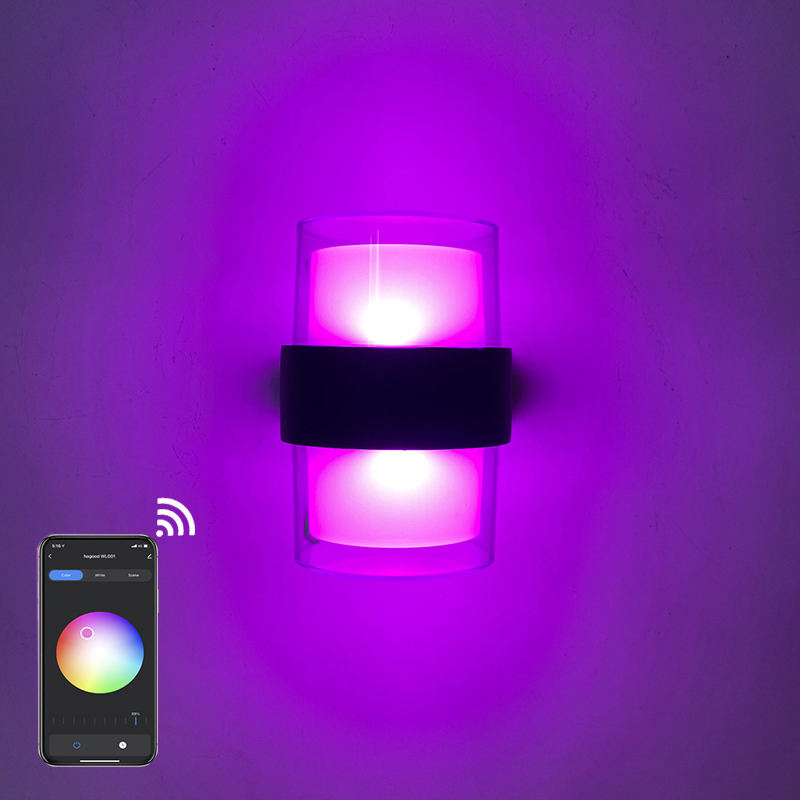 Tuya APP Industriedekoration IP65 wasserdichte Outdoor-LED-Wandleuchte Wandlampe Auf- und Ab-Wandleuchte zum Fabrikpreis