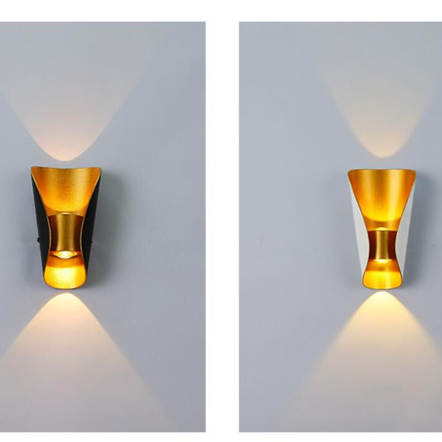 Dekorative Lampe, LED-Wandleuchte, großes Boot, wasserdichte Wandleuchte und Nachtlicht im Freien, einfaches Aluminium