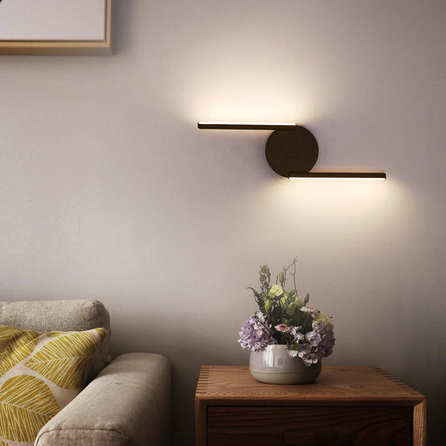 Heiße moderne schwarze Dekoration oben unten Outdoor Indoor Luxus Home Zimmer Schlafzimmer Hotel Badezimmer Lampe Leselicht LED Wandleuchte