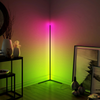 Bunte netzrote Wohnzimmer-Ecklampe, Live-Dreieck-Fülllicht-Atmosphärenlampe, LED-Dimm-RGB-Stehlampe