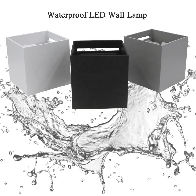 Industrieller Stil, 12 W, AC85–265 V, wasserdicht, IP65, verstellbarer Strahl, Aluminium, für den Außenbereich, LED-Würfel, wasserdichte Wandleuchte