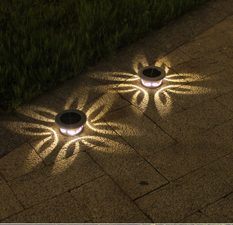 Gartenleuchten, Solar-LED-Licht für den Außenbereich, RGB-Farbwechsel, Solar-Wege-Rasenlampe für Gartendekoration, Landschaftsbeleuchtung