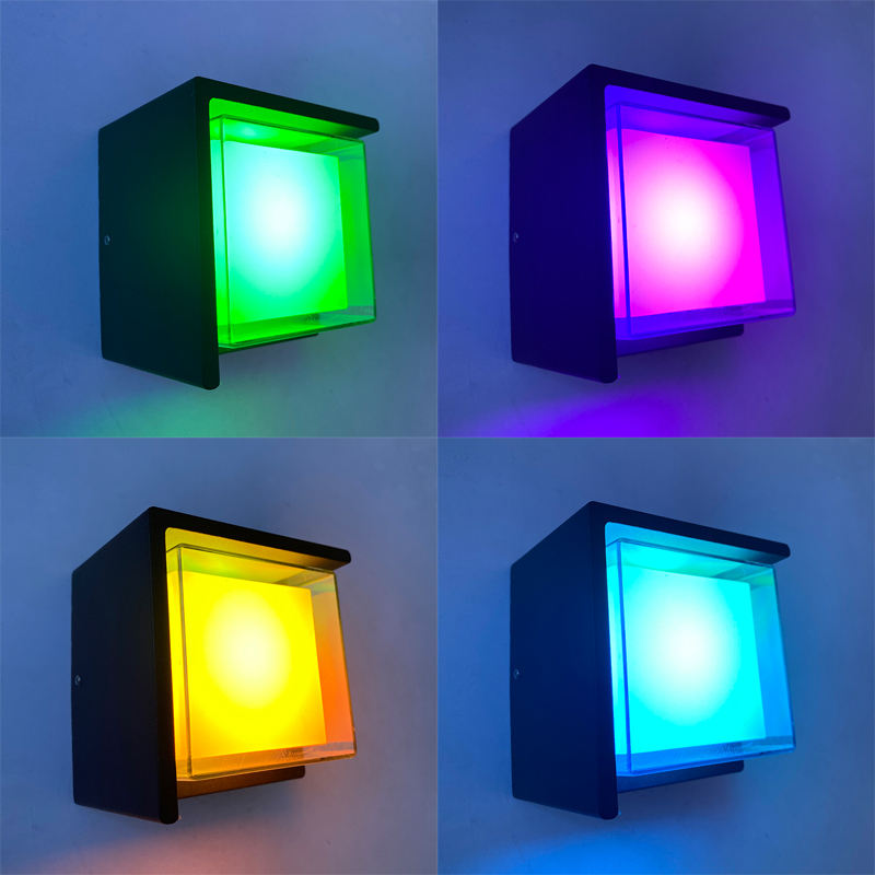 Moderne 5W LED-Wandleuchte für den Innenbereich, Acryl, quadratisch, schwarz, Wohnzimmer, Flur, Treppe, Heimdekoration, Wand