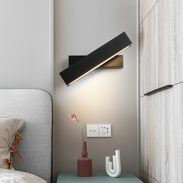 Moderne LED Wandleuchte 360 ​​Draaibare Slaapkamer Nachtkastje 6W AC85V-260V Led Nachtlicht Lampe für Zuhause