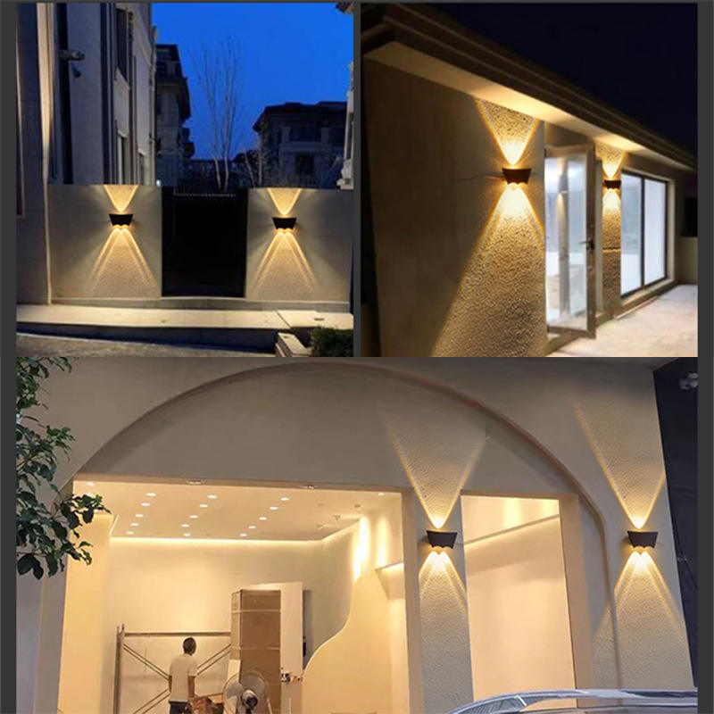 Außenwandleuchte, LED-Leuchten, IP65, wasserdicht, rund, quadratisch, oberflächenmontiert, nach oben und unten montiert, moderne Außenwandleuchte